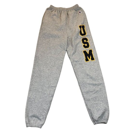 Champion Mens USM Jogger Sweatpants Small Gray Pull On Elastic Waist Activewear - Picture 1 of 12